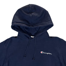 Load image into Gallery viewer, CHAMPION Reverse Weave Classic Embroidered Mini Logo Navy Blue Pullover Hoodie
