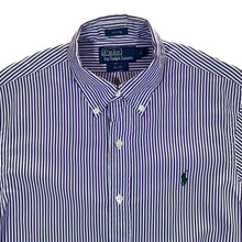 Load image into Gallery viewer, Vintage POLO RALPH LAUREN &quot;Slim Fit&quot; 120&#39;s 2 Ply Striped Long Sleeve Button-Up Shirt
