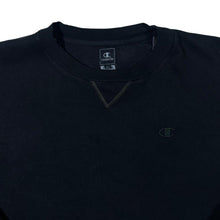 Load image into Gallery viewer, Early 00&#39;s Champion Embroidered Mini Logo Black Crewneck Sweatshirt
