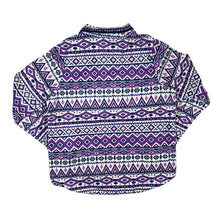 Load image into Gallery viewer, TCHIBO Crazy Abstract Aztec Patterned 1/4 Button Pullover Fleece Sweatshirt
