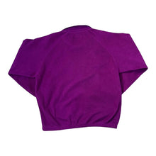 Load image into Gallery viewer, COTTON TRADERS Classic Mini Logo Purple Grey Zip Fleece Sweatshirt
