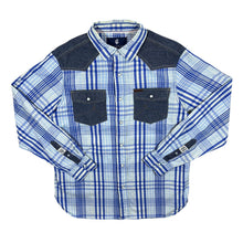 Load image into Gallery viewer, Rocawear Classic Hip Hop Y2K Check Western Style Popper Long Sleeve Shirt
