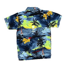 Load image into Gallery viewer, V.H.O Made In India Tropical Hawaiian Festival Patterned Short Sleeve Polyester Shirt
