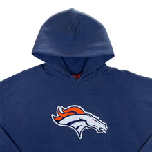 Load image into Gallery viewer, Early 00&#39;s NFL DENVER BRONCOS Football Embroidered Logo Navy Blue Hoodie
