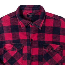 Load image into Gallery viewer, Vintage Mil-Tec Red Black Plaid Check Long Sleeve Heavy Flannel Cotton Shirt
