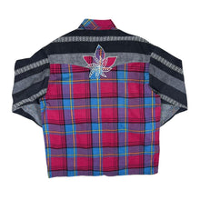 Load image into Gallery viewer, Vintage 90's ON THE ROAD Embroidered Floral Multi Plaid Check Hippy Long Sleeve Shirt
