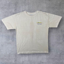 Load image into Gallery viewer, Vintage St. Kitts, W.I. Lizard Repitle Surfing Souvenir Graphic Cream T-Shirt
