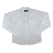 Load image into Gallery viewer, Vintage Wrangler Cowboy Western White Striped Pearl Snap Popper Long Sleeve Shirt

