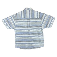 Load image into Gallery viewer, Vintage CLUB D'AMINGO Aztec Patterned Striped Short Sleeve Flannel Shirt
