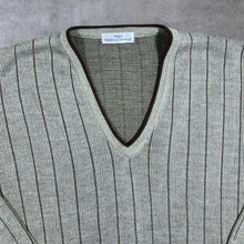 Load image into Gallery viewer, Vintage St Michael Marks &amp; Spencer Made In UK Beige Acrylic V-Neck Sweater Jumper
