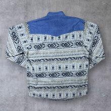 Load image into Gallery viewer, Vintage 90's NOW! Cowboy Western Abstract Patterned Long Sleeve Cotton Shirt
