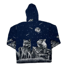 Load image into Gallery viewer, Early 00&#39;s BRUNO GALLI Wolf Animal Nature All-Over Print Sherpa Teddy Bear Fleece Zip Hoodie
