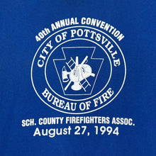 Load image into Gallery viewer, Vintage CITY OF POTTSVILLE (1994) “Bureau Of Fire” Firefighters Single Stitch T-Shirt
