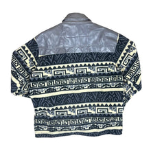 Load image into Gallery viewer, Vintage Faux Leather Effect Panel Patterned Fleece Button Jacket
