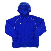 Load image into Gallery viewer, ADIDAS PREDATOR Embroidered Logo Fleece Lined Blue Hooded Jacket
