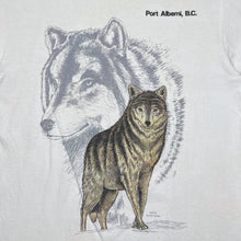 Load image into Gallery viewer, Vintage PORT ALBERNI, BC (1994) &quot;Wolf&quot; Animal Nature Wildlife Graphic Single Stitch T-Shirt
