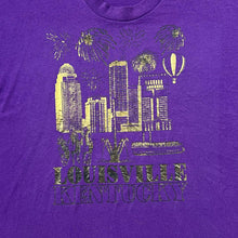 Load image into Gallery viewer, Vintage 90&#39;s LOUISVILLE &quot;Kentucky&quot; Gold Foil Effect Souvenir Graphic Single Stitch T-Shirt
