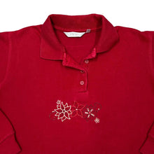 Load image into Gallery viewer, Vintage EWM Classic Embroidered Floral Flower Collared Sweatshirt
