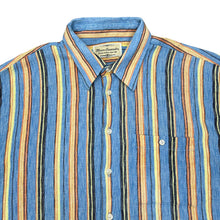 Load image into Gallery viewer, Vintage MAURO LESANDRO Multi Block Striped Short Sleeve Cotton Shirt
