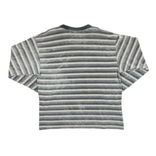 Load image into Gallery viewer, Vintage 90&#39;s RAGZ Made In USA Sun Bleached Grey Beige Striped Long Sleeve T-Shirt
