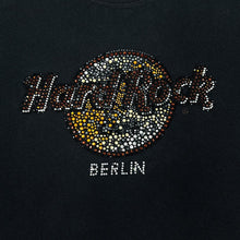 Load image into Gallery viewer, HARD ROCK CAFE &quot;Berlin&quot; Diamante Souvenir Logo Spellout Graphic T-Shirt
