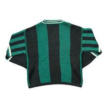 Load image into Gallery viewer, Vintage 90's POINT ZERO Made In Korea Colour Block Striped Acrylic Knit V-Neck Sweater Jumper
