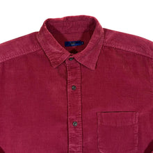 Load image into Gallery viewer, COTTON TRADERS Classic Burgundy Red Corduroy Cord Long Sleeve Shirt
