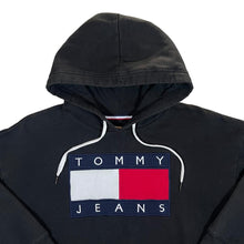 Load image into Gallery viewer, TOMMY JEANS Tommy Hilfiger Embroidered Big Logo Spellout Longline Hoodie
