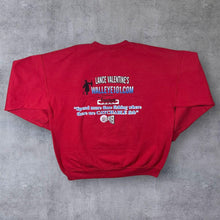 Load image into Gallery viewer, Lance Valentine's Lake Eerie Fishing Souvenir Graphic Red Sweatshirt
