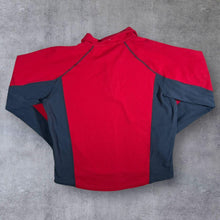 Load image into Gallery viewer, Berghaus Mini Logo Red Grey 1/4 Zip Fleece Pullover Sweatshirt Top
