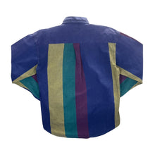 Load image into Gallery viewer, Vintage 90&#39;s St. John&#39;s Bay Colour Block Striped Long Sleeve Button-Up Cotton Shirt
