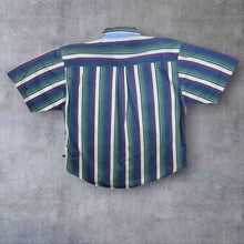 Load image into Gallery viewer, Vintage 90's Bugle Boy Classics Multi Colour Striped Cotton Short Sleeve Button-Up Shirt
