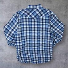 Load image into Gallery viewer, Lucky Brand "Classic Fit" Cowboy Western Plaid Check Long Sleeve Popper Cotton Shirt
