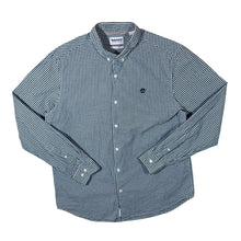 Load image into Gallery viewer, Timberland &quot;Regular Fit&quot; Green White Check Long Sleeve Button-Up Cotton Shirt
