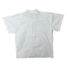 Load image into Gallery viewer, Vintage Mexican Woven Panel White Cream Short Sleeve Guayabera Shirt
