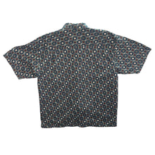 Load image into Gallery viewer, Vintage 90's City Streets Crazy Abstract Patterned Ramie Cotton Short Sleeve Shirt
