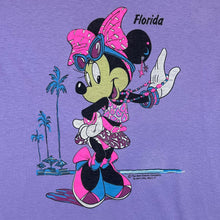 Load image into Gallery viewer, Vintage 80's Sherry DISNEY "Florida" Minnie Mouse Purple Souvenir Single Stitch T-Shirt
