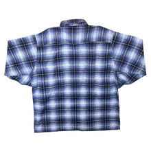 Load image into Gallery viewer, Vintage Vesta Italian Collection Blue White Plaid Check Long Sleeve Cotton Flannel Shirt
