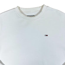 Load image into Gallery viewer, TOMMY JEANS Tommy Hilfiger Classic Embroidered Mini Logo White Crewneck Sweatshirt
