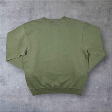 Load image into Gallery viewer, Vintage Champion Embroidered Mini Spellout Khaki Green Distressed Sweatshirt

