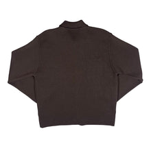 Load image into Gallery viewer, Early 00&#39;s ST MICHAEL Marks &amp; Spencer Chocolate Brown Acrylic Wool Knit Zip Sweater Jumper
