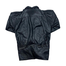 Load image into Gallery viewer, Vintage 90&#39;s SARDAR London Made In UK Genuine Real Black Leather Button Jacket
