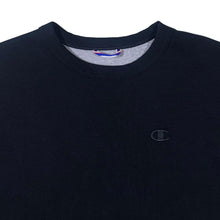Load image into Gallery viewer, Champion Classic Embroidered Mini Logo Black Crewneck Sweatshirt
