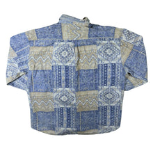 Load image into Gallery viewer, Vintage 90&#39;s Crazy Abstract Patterned Long Sleeve Cuffed Cotton Flannel Shirt
