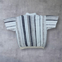 Load image into Gallery viewer, Vintage 90's C&amp;A Grey White Multi Striped Cotton Short Sleeve Polo Shirt
