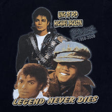 Load image into Gallery viewer, MICHAEL JACKSON “Legend Never Dies” King Of Pop 1958 - 2009 Music Tribute T-Shirt
