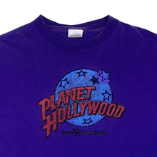 Load image into Gallery viewer, Vintage 90's PLANET HOLLYWOOD "Walt Disney World" Souvenir Logo Graphic Purple T-Shirt
