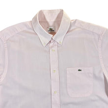 Load image into Gallery viewer, Vintage LACOSTE Classic Embroidered Mini Logo Baby Pink Short Sleeve Button-Up Shirt
