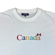Load image into Gallery viewer, Vintage International Sport CANADA Embroidered Rainbow Spellout White T-Shirt
