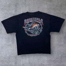 Load image into Gallery viewer, Vintage Rock Eagle "Ride Hard Die Fast" Gothic Biker Spellout Graphic Black T-Shirt
